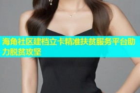海角社区建档立卡精准扶贫服务平台助力脱贫攻坚